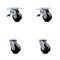 Service Caster 4 Inch Glass Filled Nylon Swivel Caster Set Roller Bearing 2 Total Lock Brake SCC-TTL30S420-GFNR-2-S-2 - alternate 1